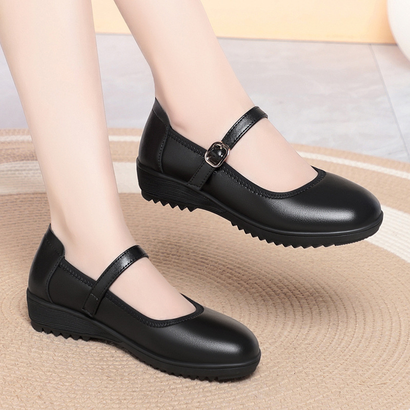 Quality Breathable Comfortable - Leather Work Flats Women のレビューと価格