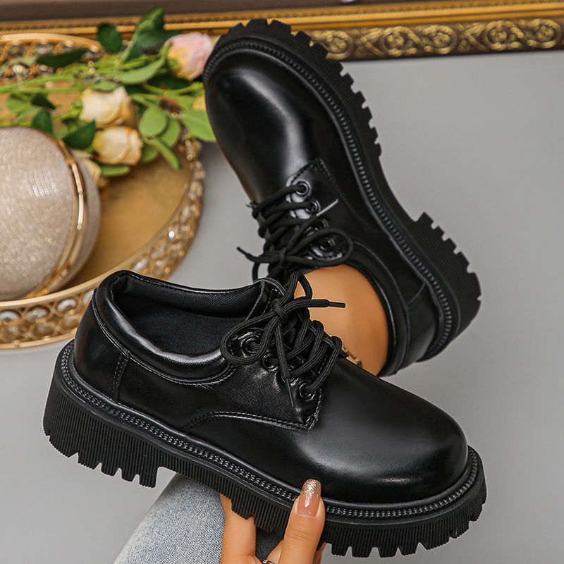 Women's Platform Oxford Shoes  - Leather Work Flats Women のレビューと価格