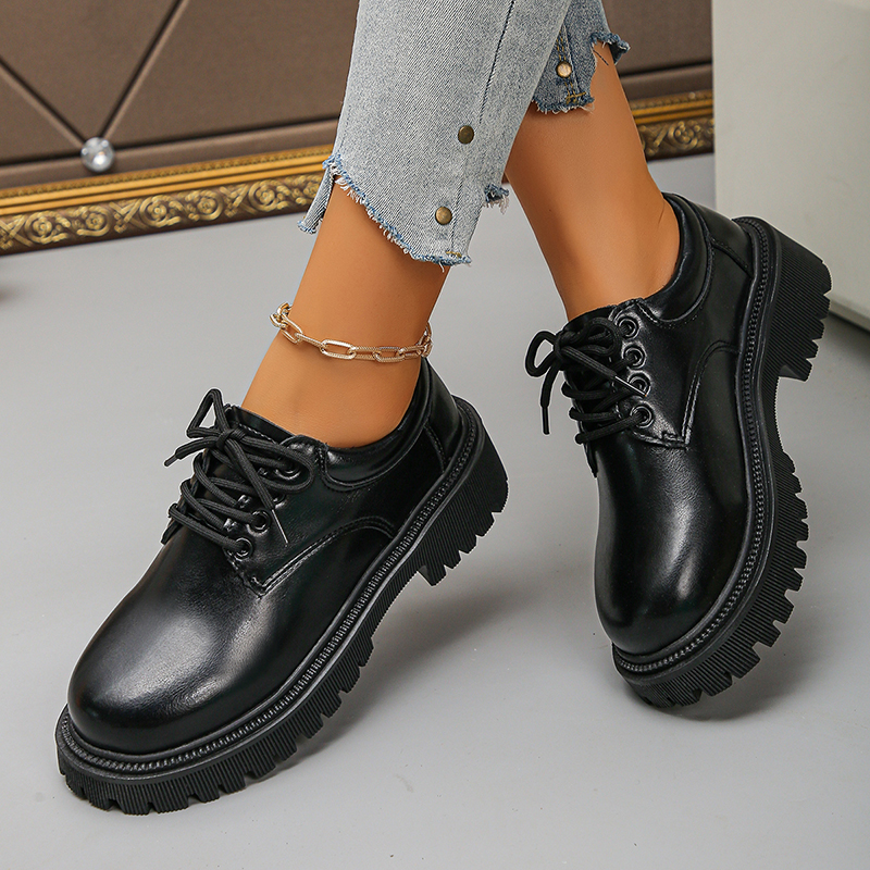 Women's Platform Oxford Shoes  - Leather Work Flats Women のレビューと価格
