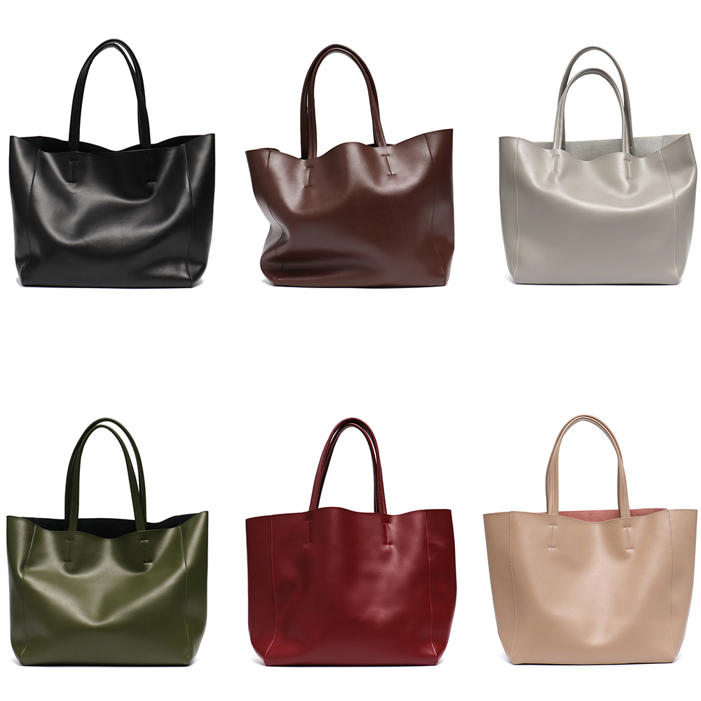 Minimalist Big Tote Bag Women  - Leather Workshop のレビューと価格