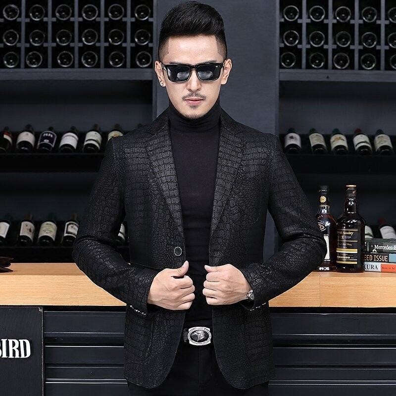 Autumn Business Men Sheepskin  - Leather Work Jacket Mens のレビューと価格