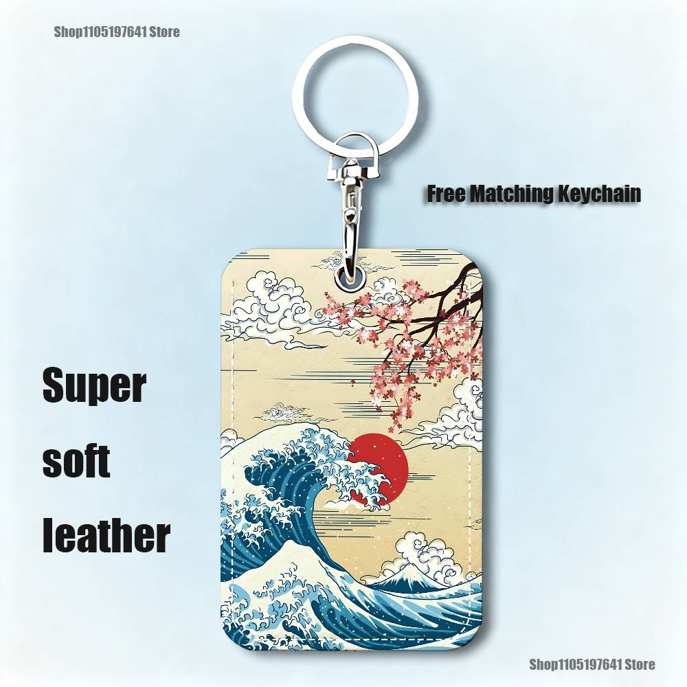 Ukiyo-e Ocean Waves art Holder - Leather Work In Art のレビューと価格