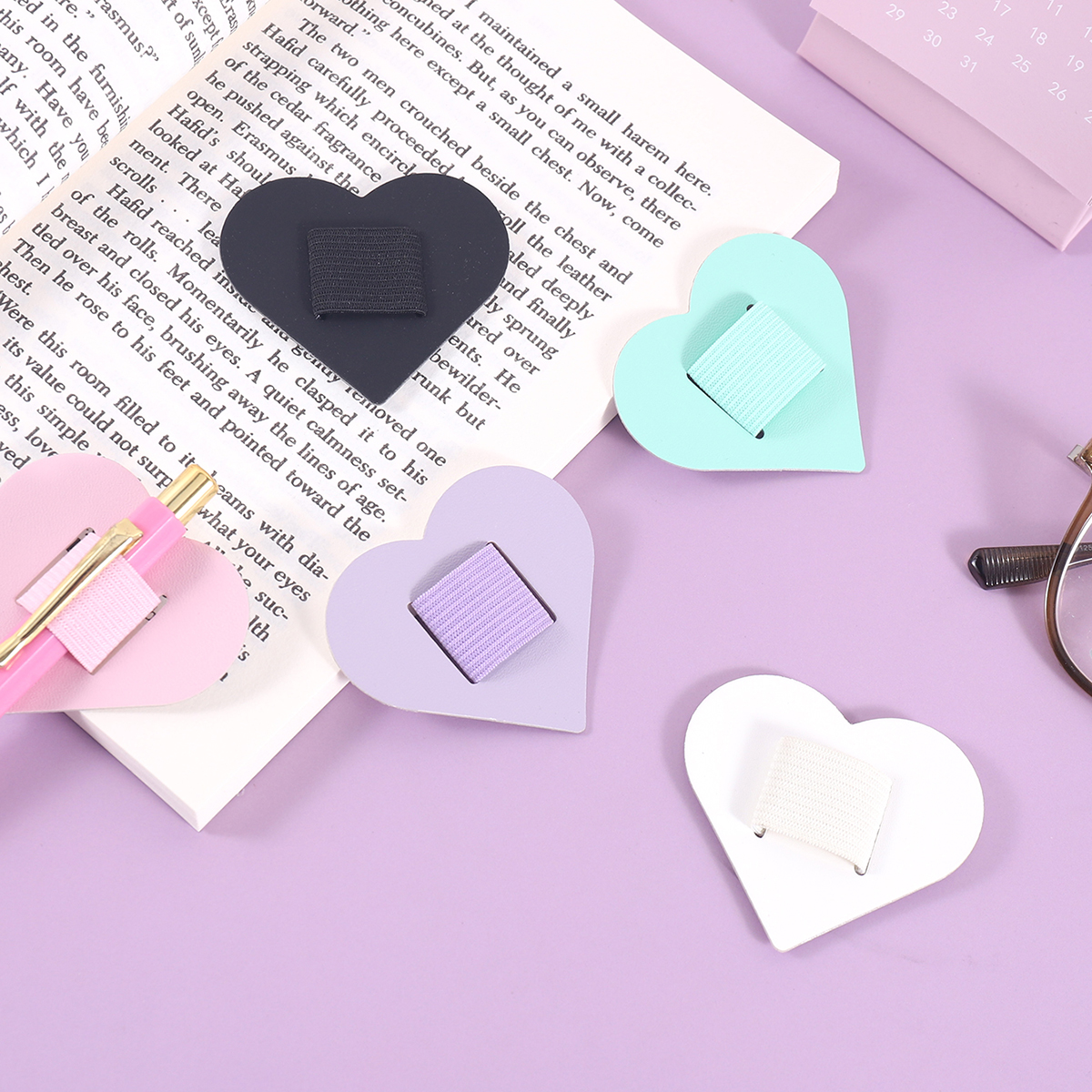 Self-Adhesive Heart Pen Clip H - Leather Work Notebook のレビューと価格