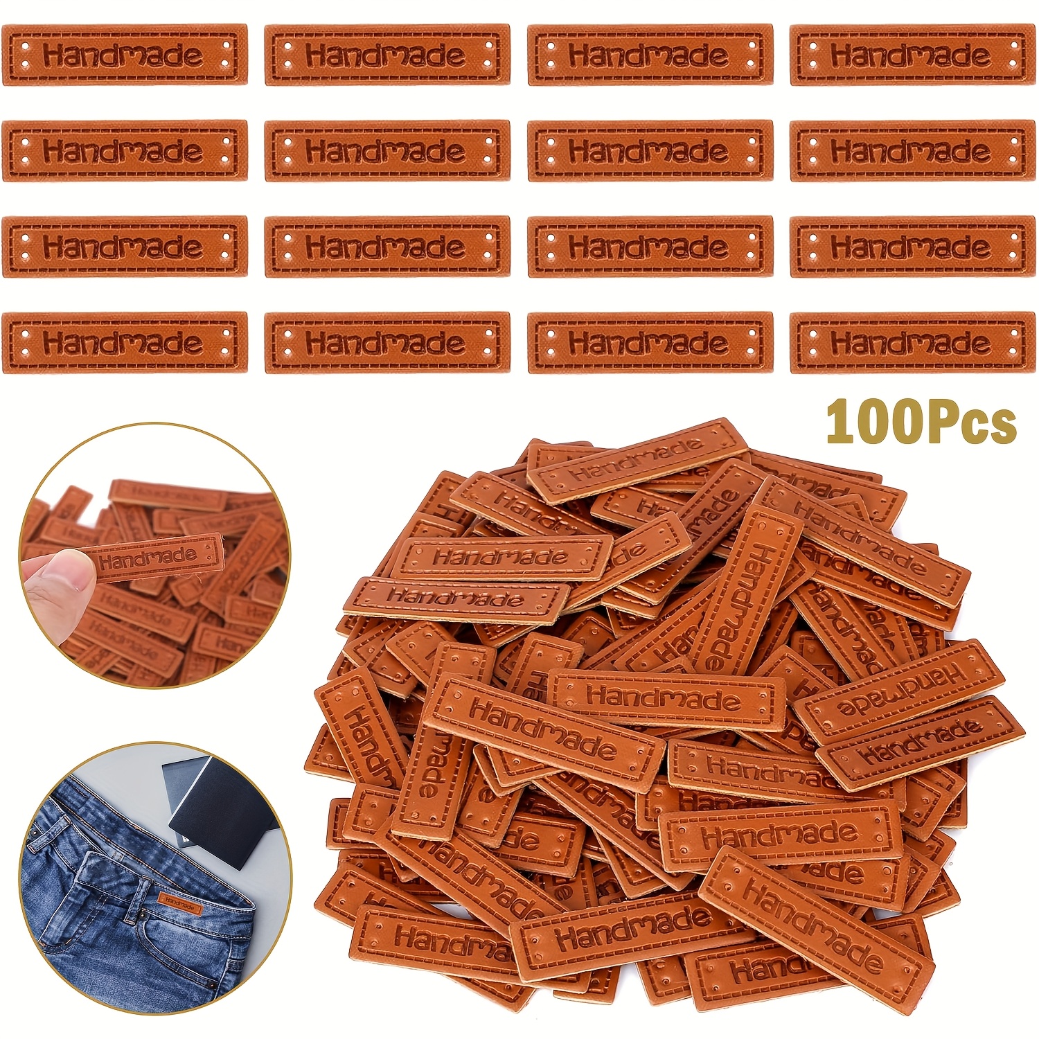100 Pcs Handmade Tags for Croc - Leather Works のレビューと価格