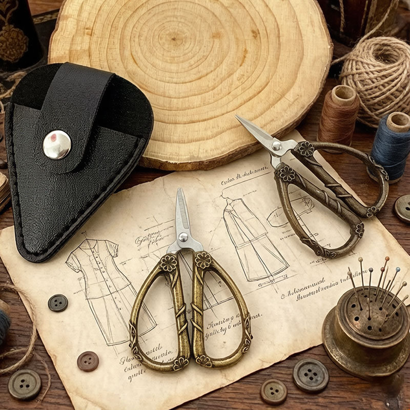 Mini Vintage Scissors Stainles - Leather Work In Art のレビューと価格