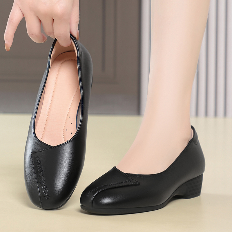 3cm Breathable Comfortable Sha - Leather Work Flats Women のレビューと価格