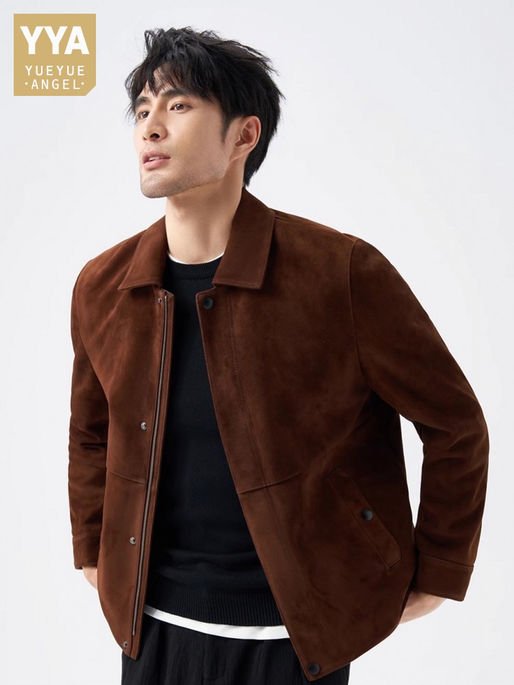 Top Quality Natural Real Suede - Leather Work Jacket Mens のレビューと価格