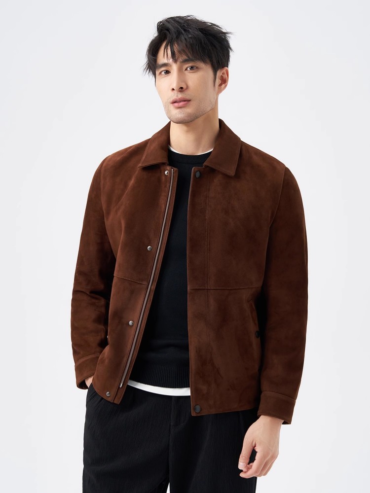 Top Quality Natural Real Suede - Leather Work Jacket Mens のレビューと価格