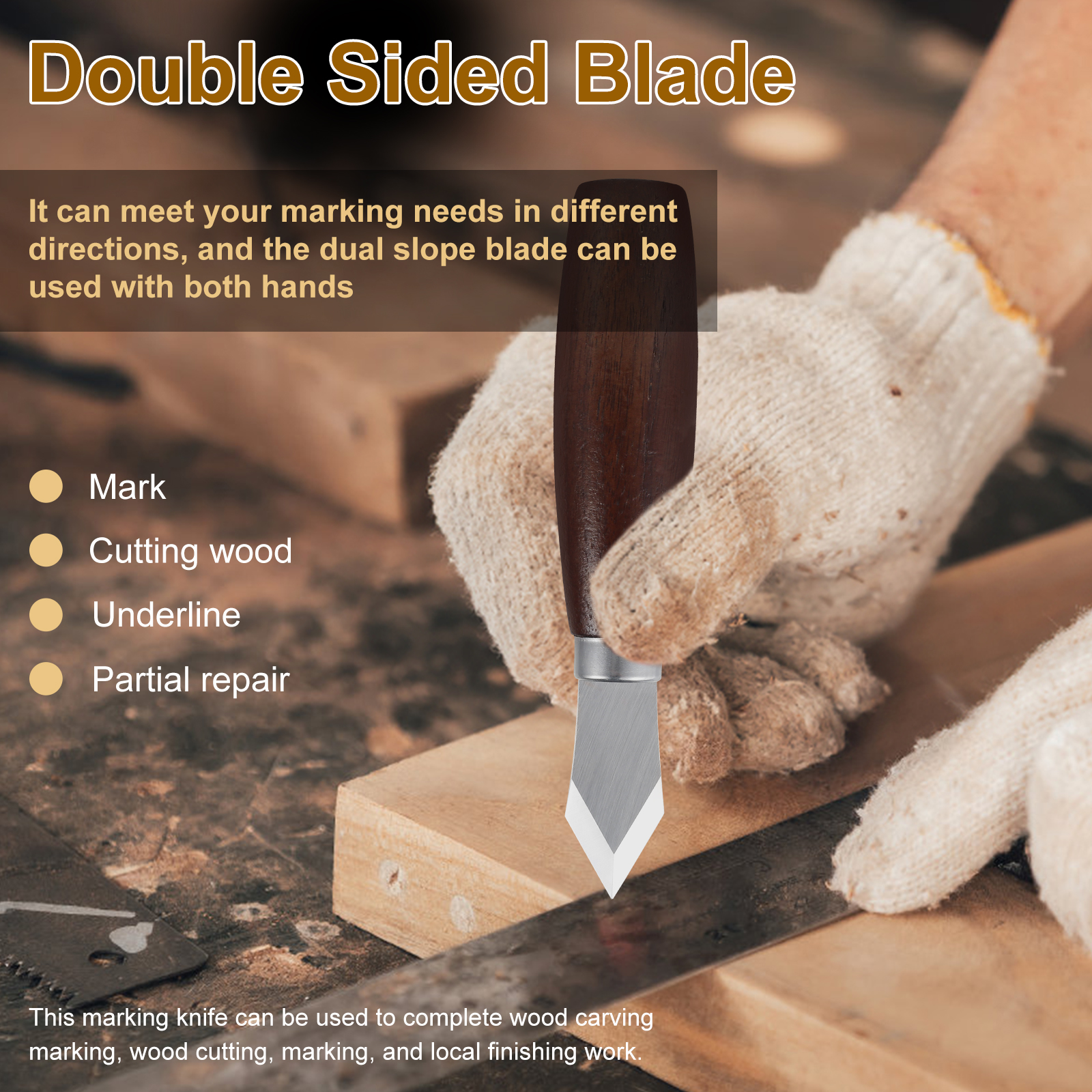 Marking Knife with Wooden Hand - Leatherwork Knife Sheath のレビューと価格