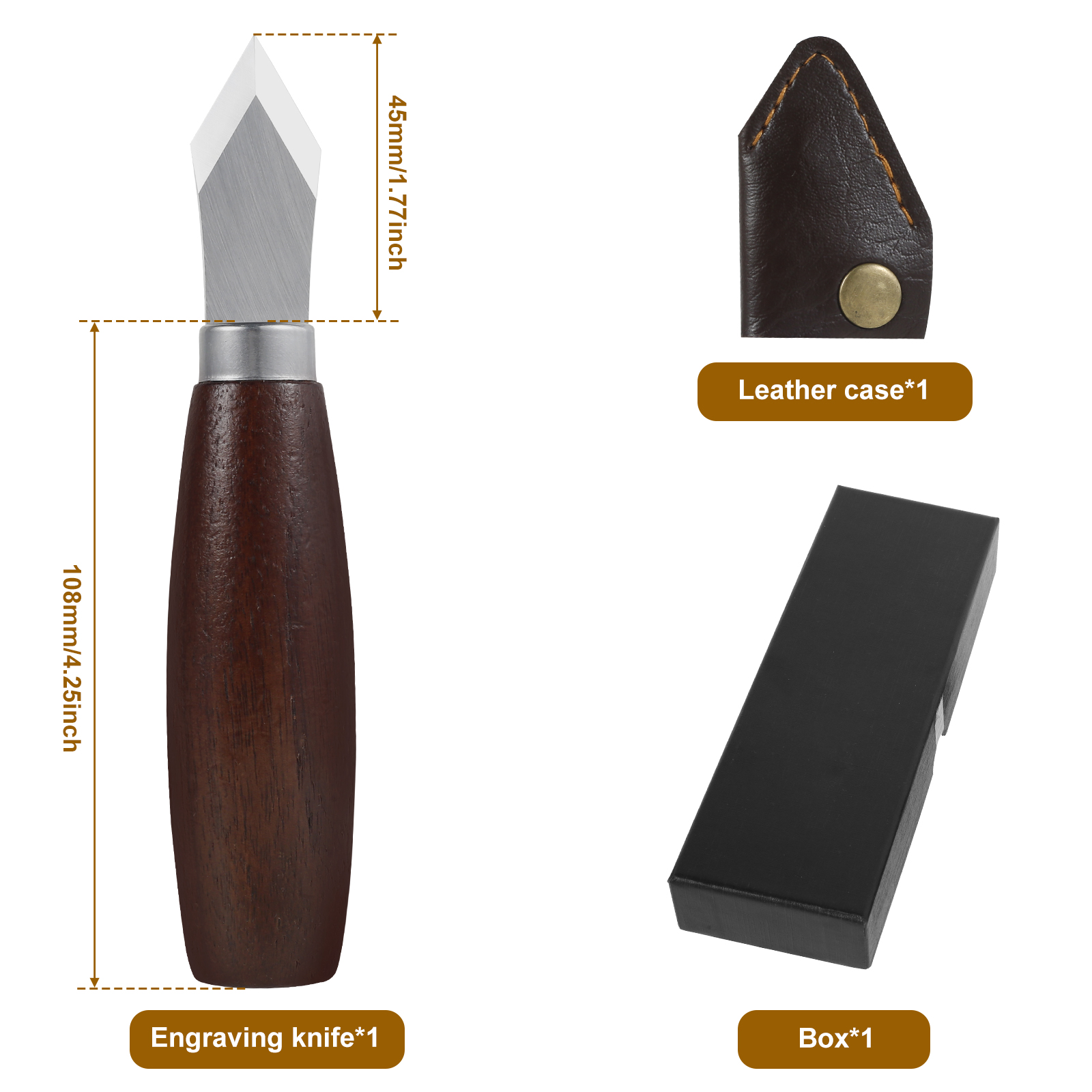 Marking Knife with Wooden Hand - Leatherwork Knife Sheath のレビューと価格