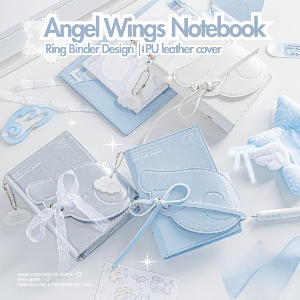 Kawaii Angel Wings Notebook A7 - Leather Work Notebook のレビューと価格