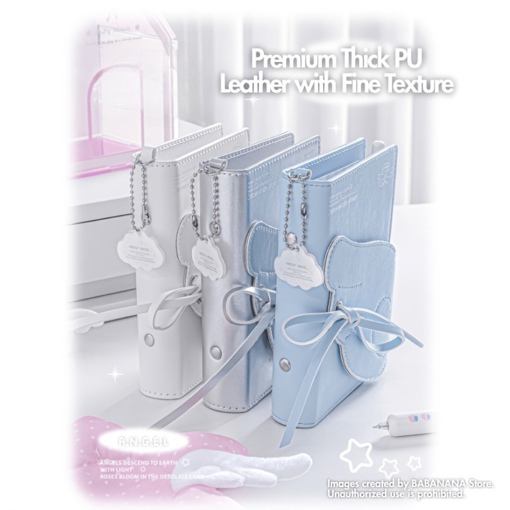 Kawaii Angel Wings Notebook A7 - Leather Work Notebook のレビューと価格