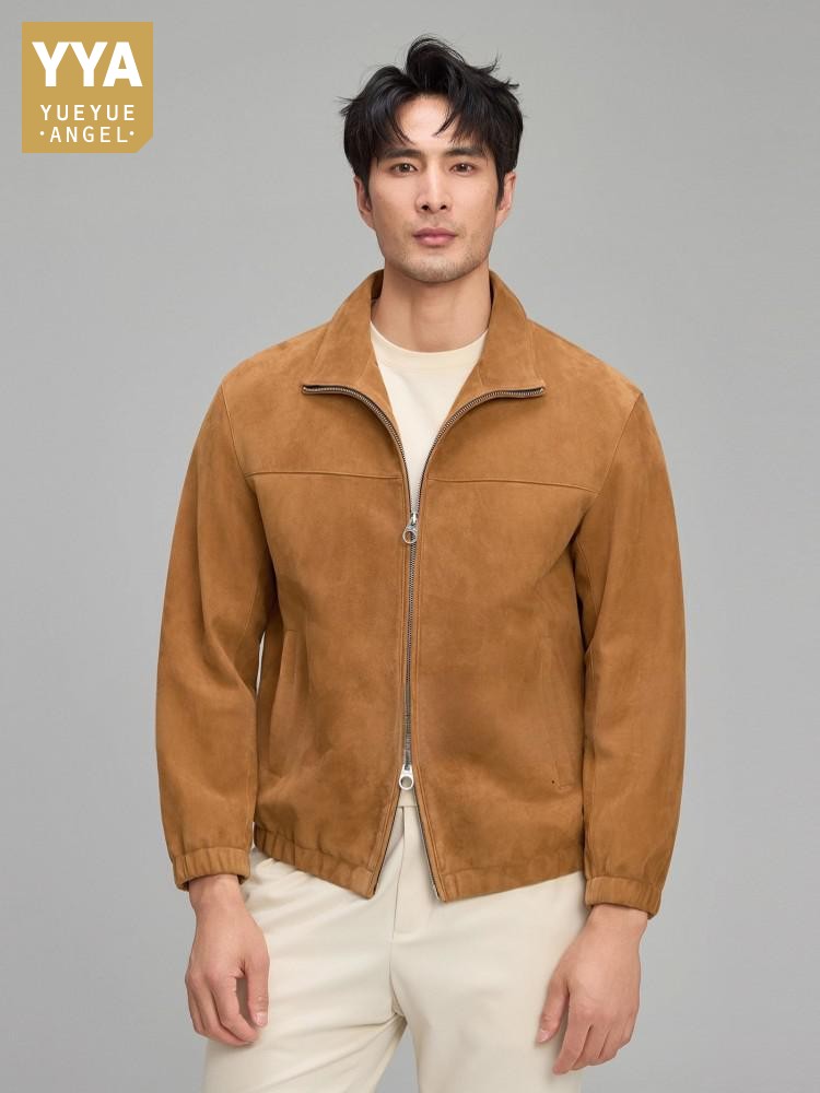 Luxury Mens Soft Natural Suede - Leather Work Jacket Mens のレビューと価格