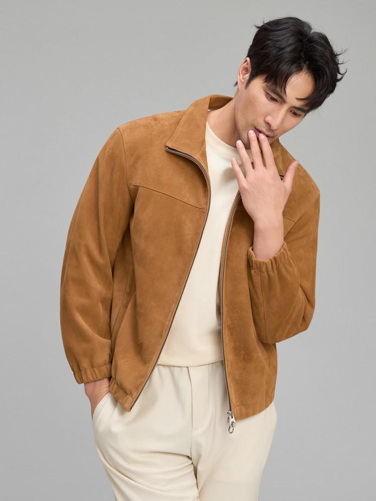 Luxury Mens Soft Natural Suede - Leather Work Jacket Mens のレビューと価格