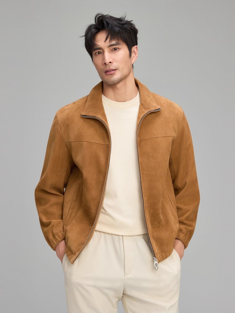Luxury Mens Soft Natural Suede - Leather Work Jacket Mens のレビューと価格