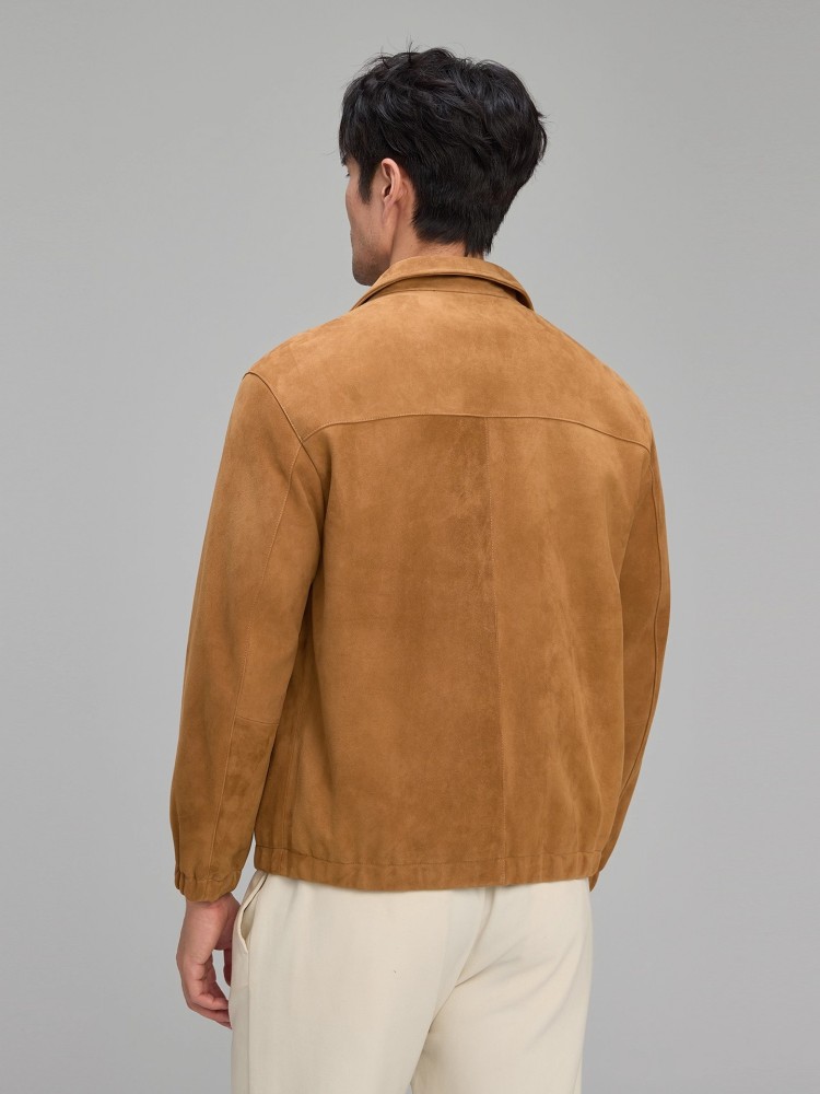 Luxury Mens Soft Natural Suede - Leather Work Jacket Mens のレビューと価格