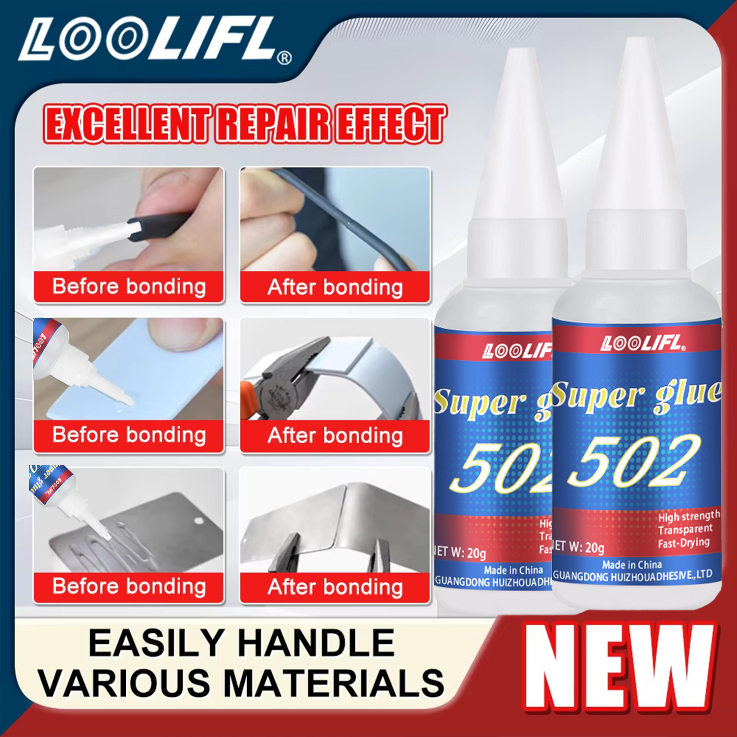 LOOLIFL 1-7pcs 502 Super Glue  - Leather Workshop のレビューと価格