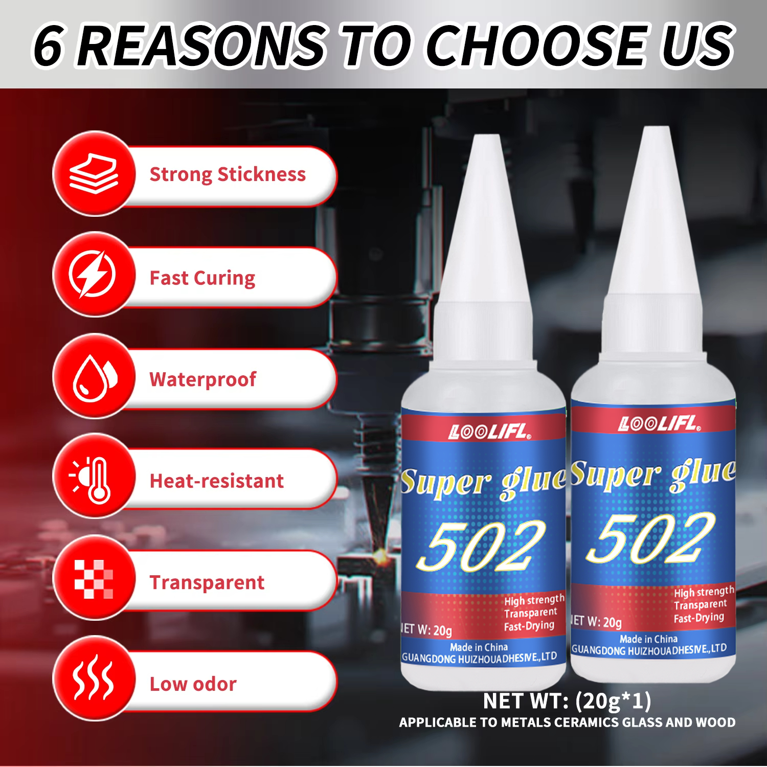 LOOLIFL 1-7pcs 502 Super Glue  - Leather Workshop のレビューと価格