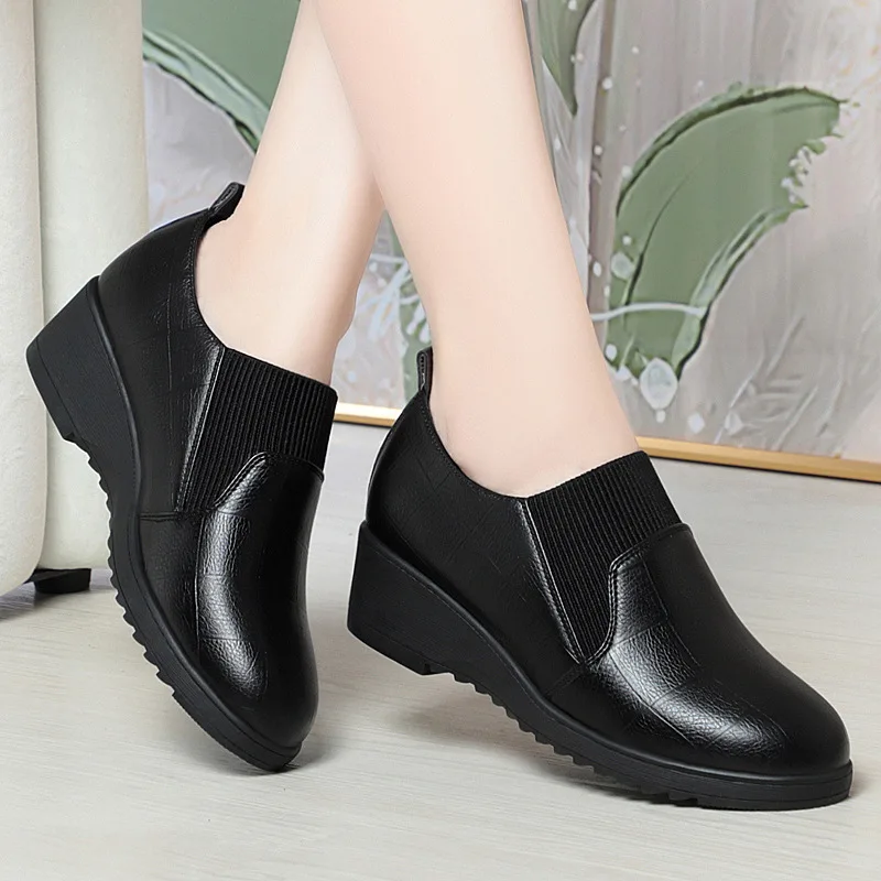 4.5cm Comfortable Deep Mouth S - Leather Work Flats Women のレビューと価格