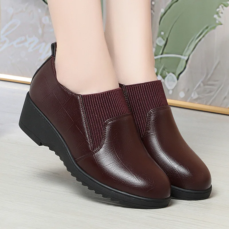 4.5cm Comfortable Deep Mouth S - Leather Work Flats Women のレビューと価格