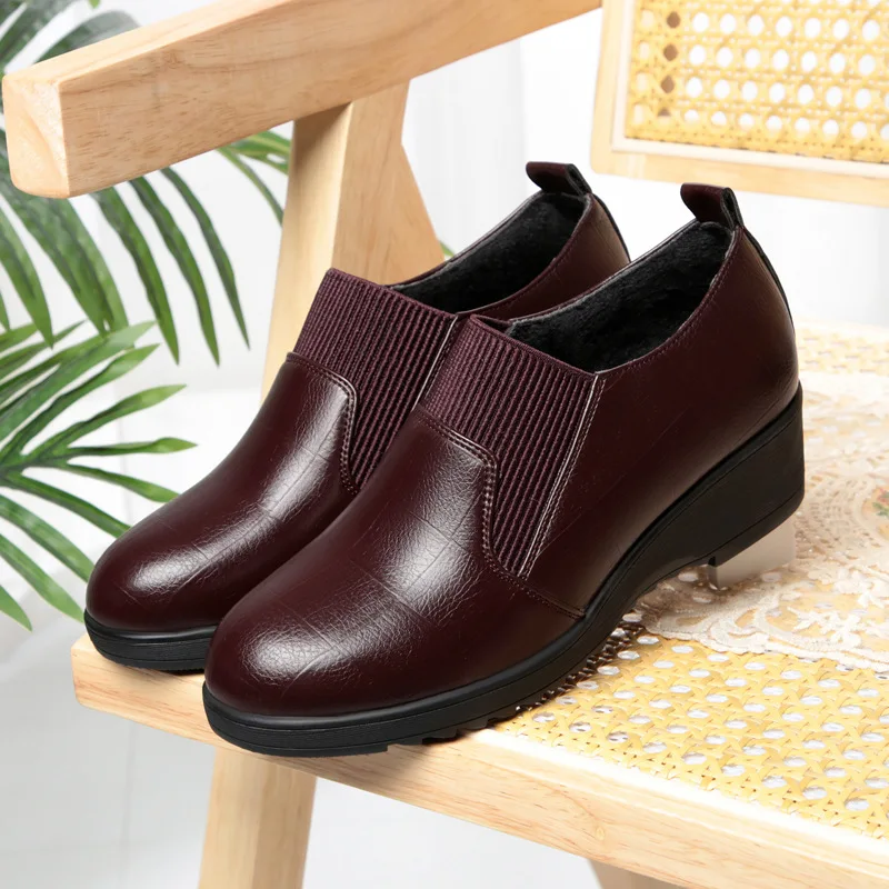 4.5cm Comfortable Deep Mouth S - Leather Work Flats Women のレビューと価格