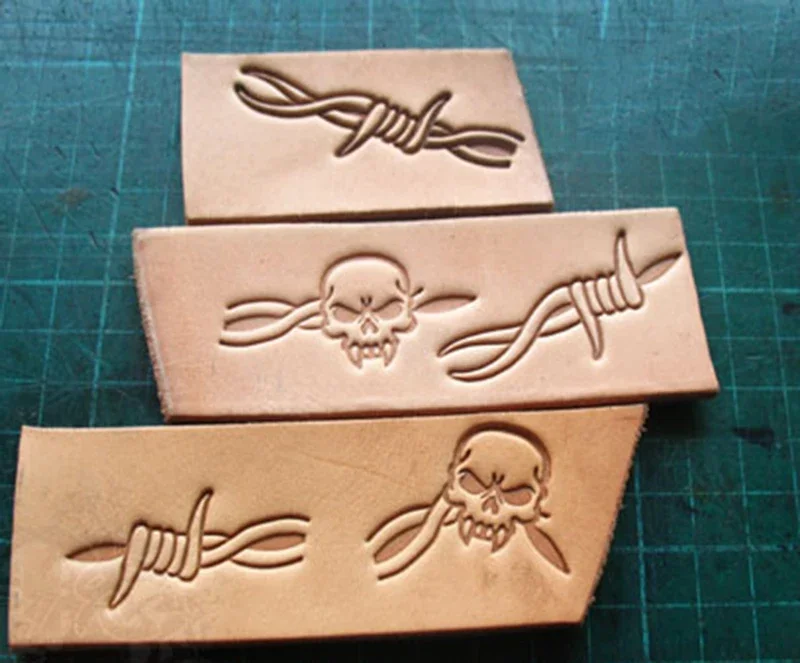5pcs Thorns and skull pattern  - Unique Leather Work のレビューと価格