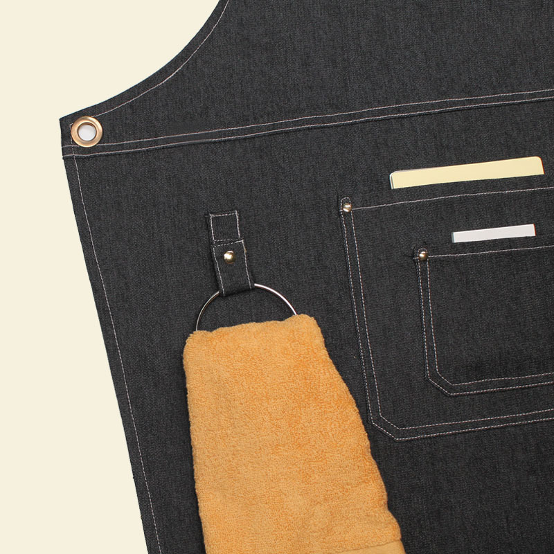 Floral PU Leather Straps Denim - Leatherwork Apron のレビューと価格
