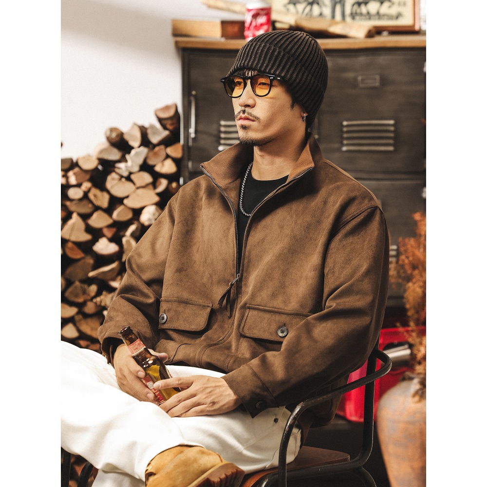 A highly anticipated retro lea - Leather Work Jacket Mens のレビューと価格