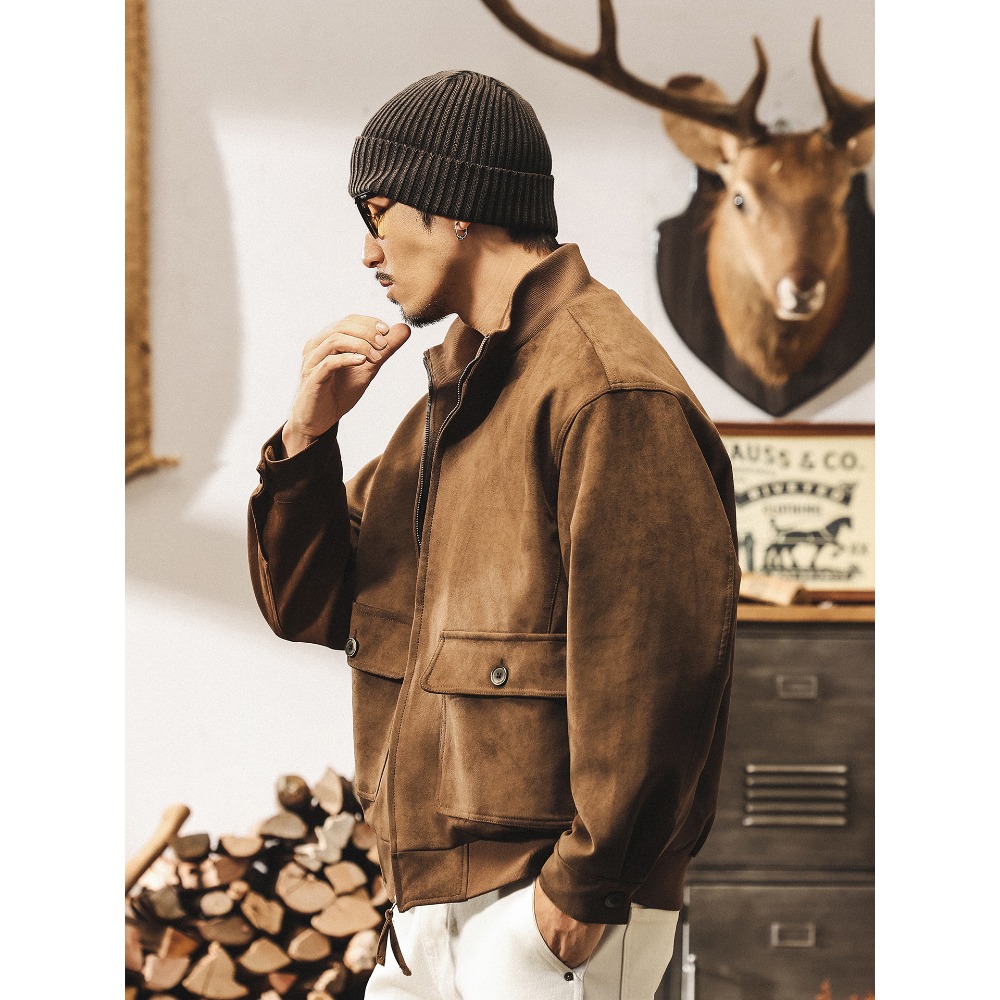 A highly anticipated retro lea - Leather Work Jacket Mens のレビューと価格