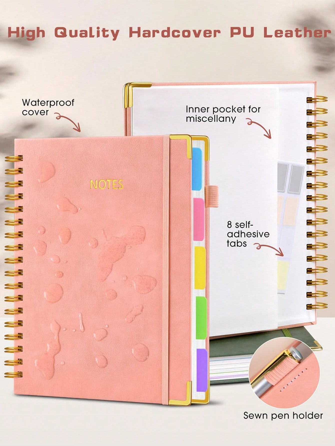 1PC Hardcover Spiral Notebook  - Leather Work Notebook のレビューと価格