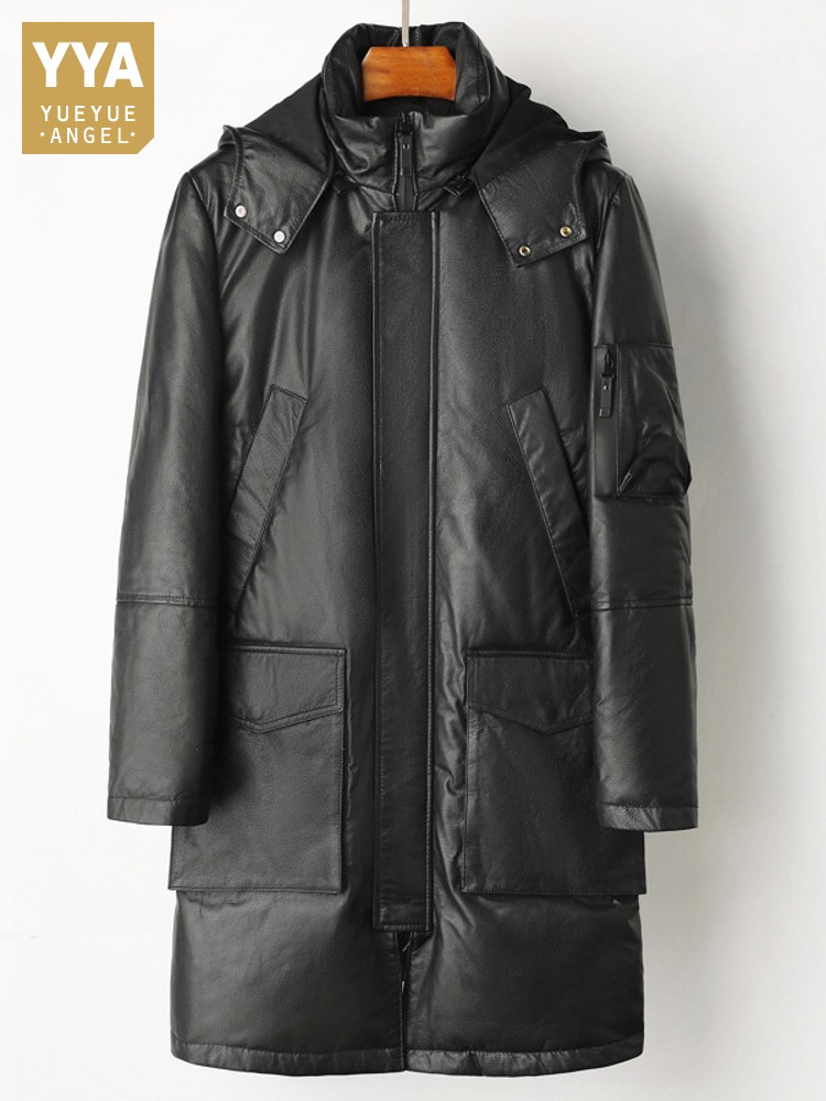 Winter Men Warm Cowhide Genuin - Leather Work Jacket Mens のレビューと価格