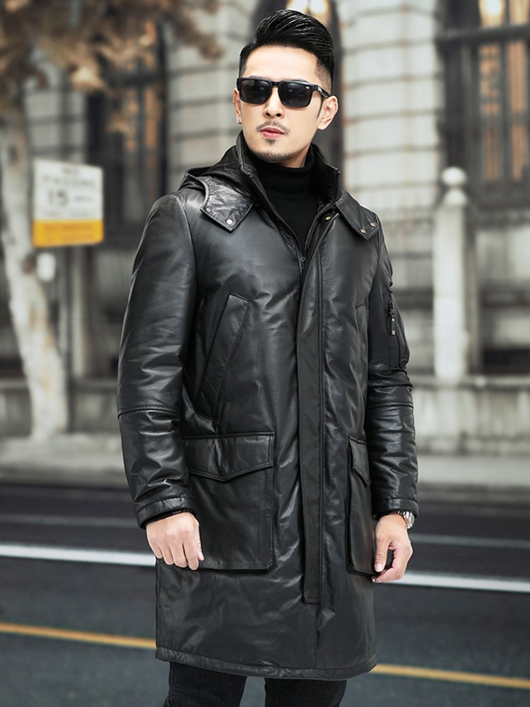 Winter Men Warm Cowhide Genuin - Leather Work Jacket Mens のレビューと価格