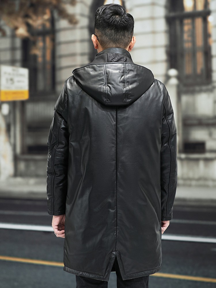 Winter Men Warm Cowhide Genuin - Leather Work Jacket Mens のレビューと価格