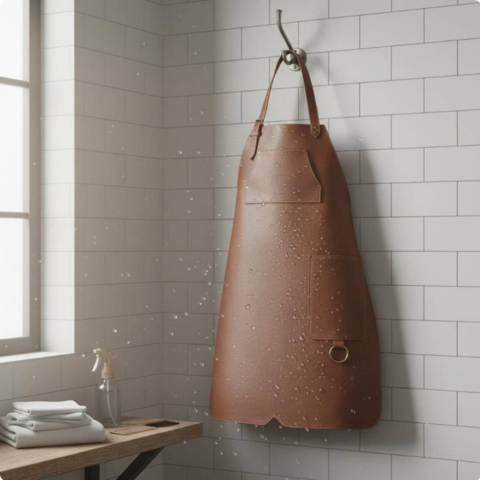 Waterproof Hair Stylist Apron  - Leatherwork Apron のレビューと価格