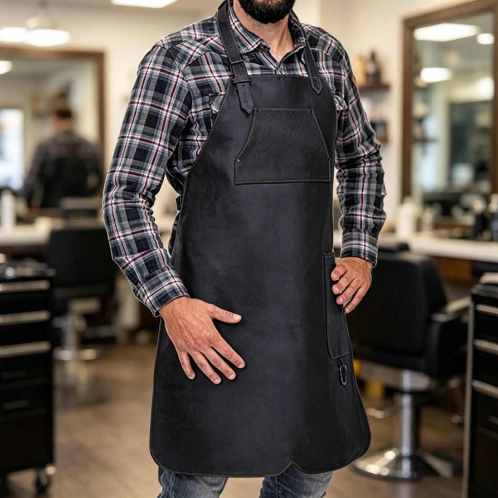 Waterproof Hair Stylist Apron  - Leatherwork Apron のレビューと価格