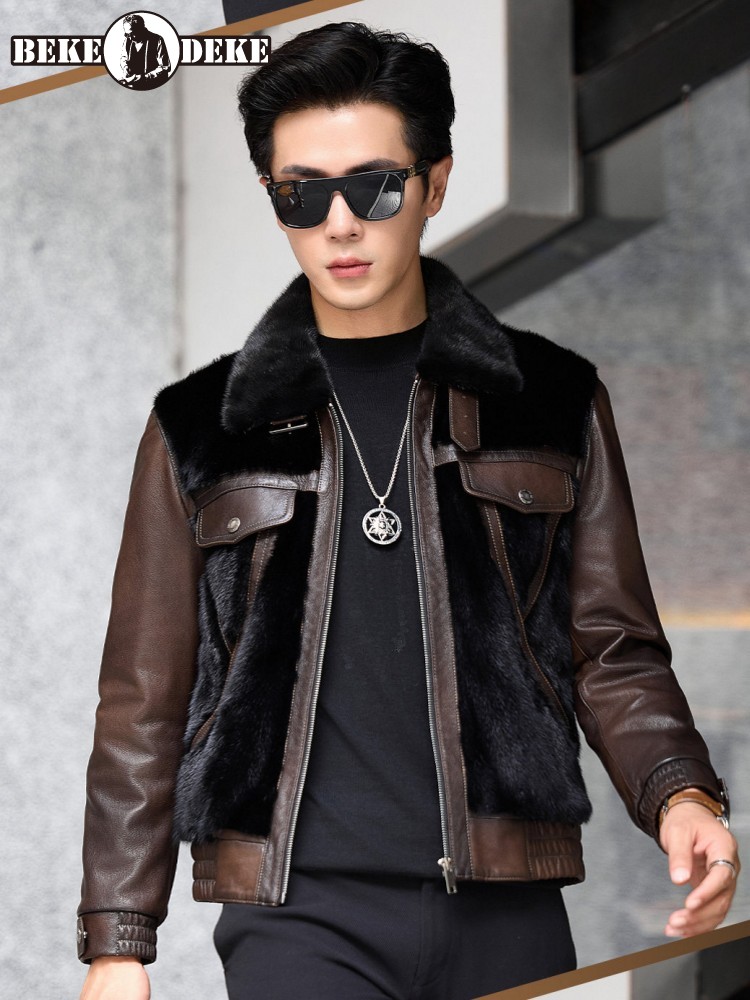 Luxury Business Men Winter Wor - Leather Work Jacket Mens のレビューと価格