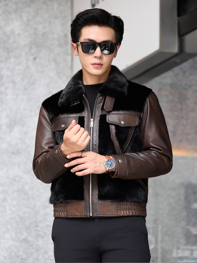 Luxury Business Men Winter Wor - Leather Work Jacket Mens のレビューと価格