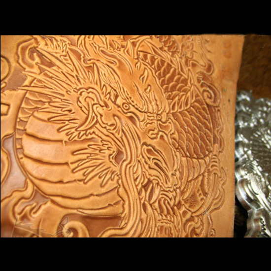 Dragon pattern Hand-work uniqu - Unique Leather Work のレビューと価格