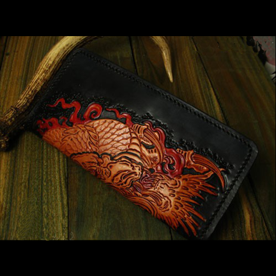 Dragon pattern Hand-work uniqu - Unique Leather Work のレビューと価格