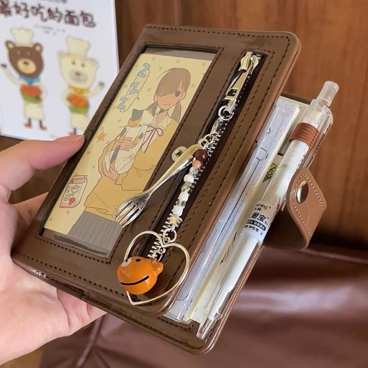 Retro Brown A7 Leather Loose L - Leather Work Notebook のレビューと価格