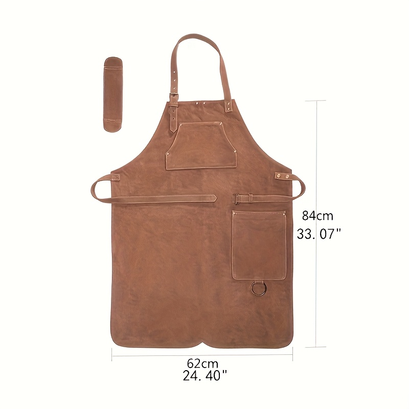 Stylish British-Inspired PU Le - Leatherwork Apron のレビューと価格