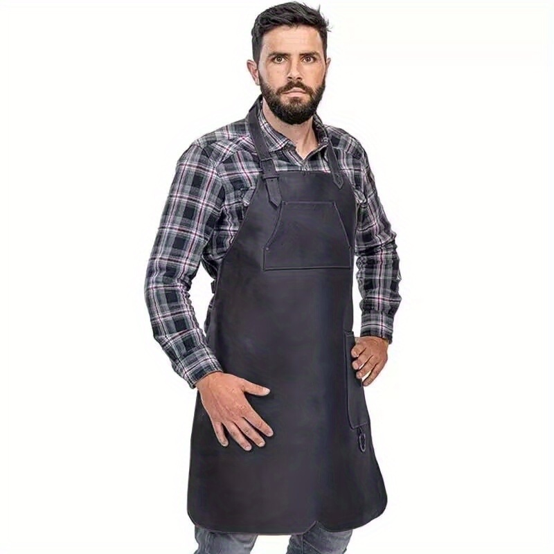 Stylish British-Inspired PU Le - Leatherwork Apron のレビューと価格