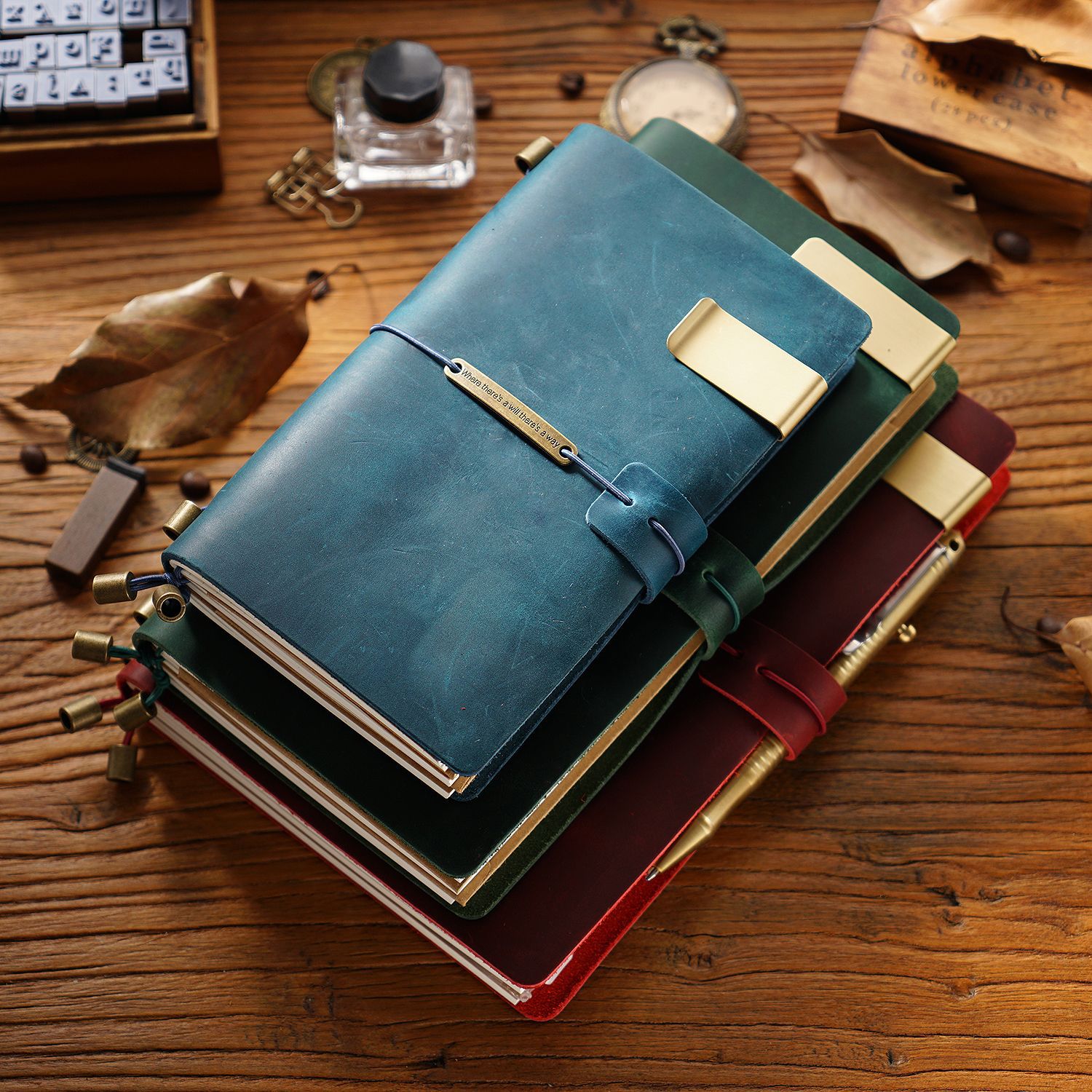 100% TN04 Genuine Leather Trav - Leather Work Notebook のレビューと価格