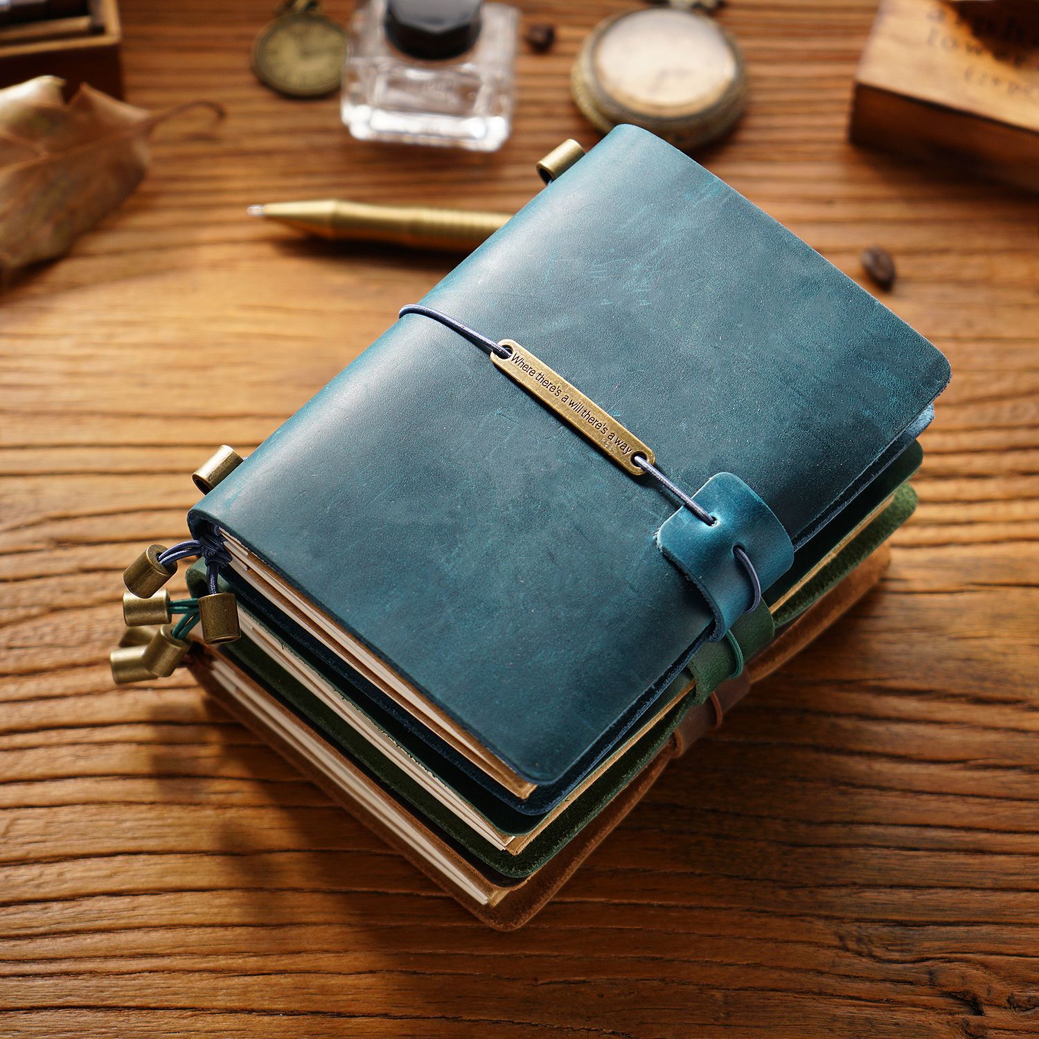 100% TN04 Genuine Leather Trav - Leather Work Notebook のレビューと価格
