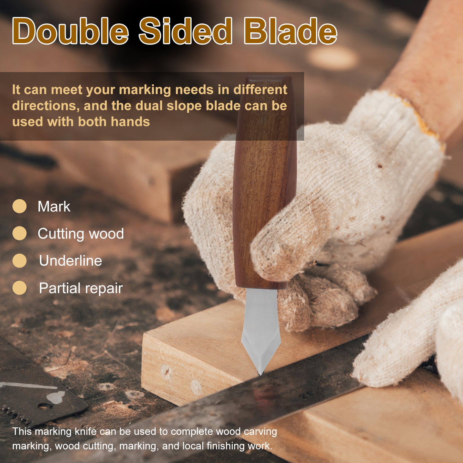 Marking Knife Steel Blade Doub - Leatherwork Knife Sheath のレビューと価格